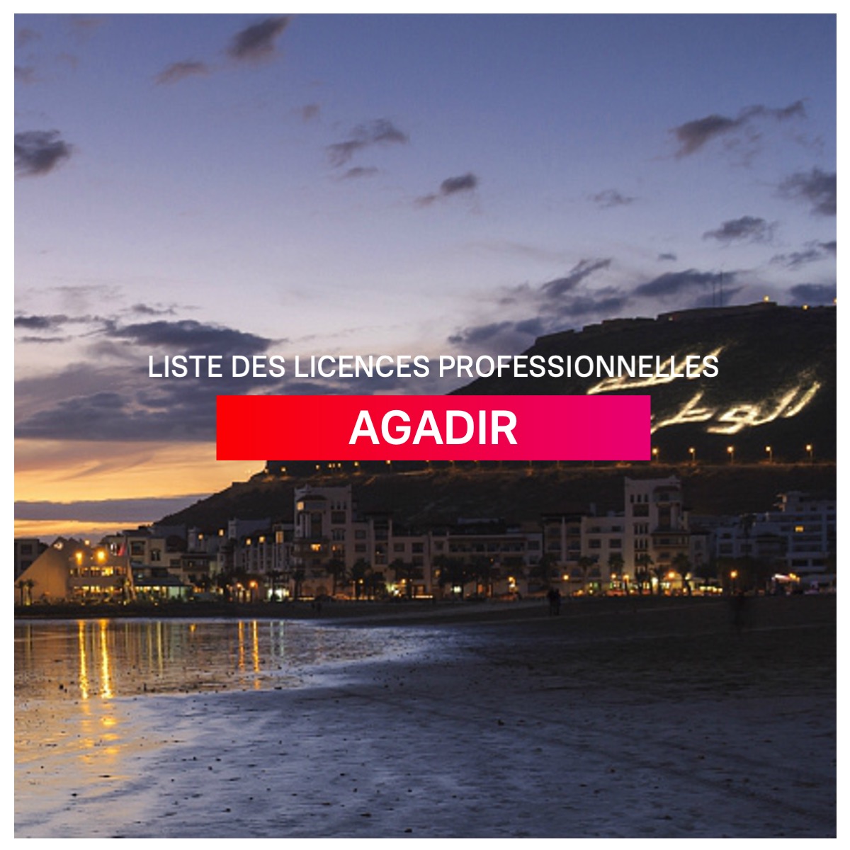 Liste des licences professionnelles Agadir