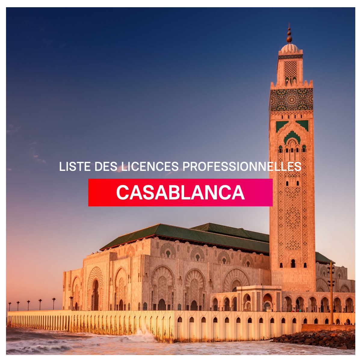 Liste des licences professionnelles à Casablanca