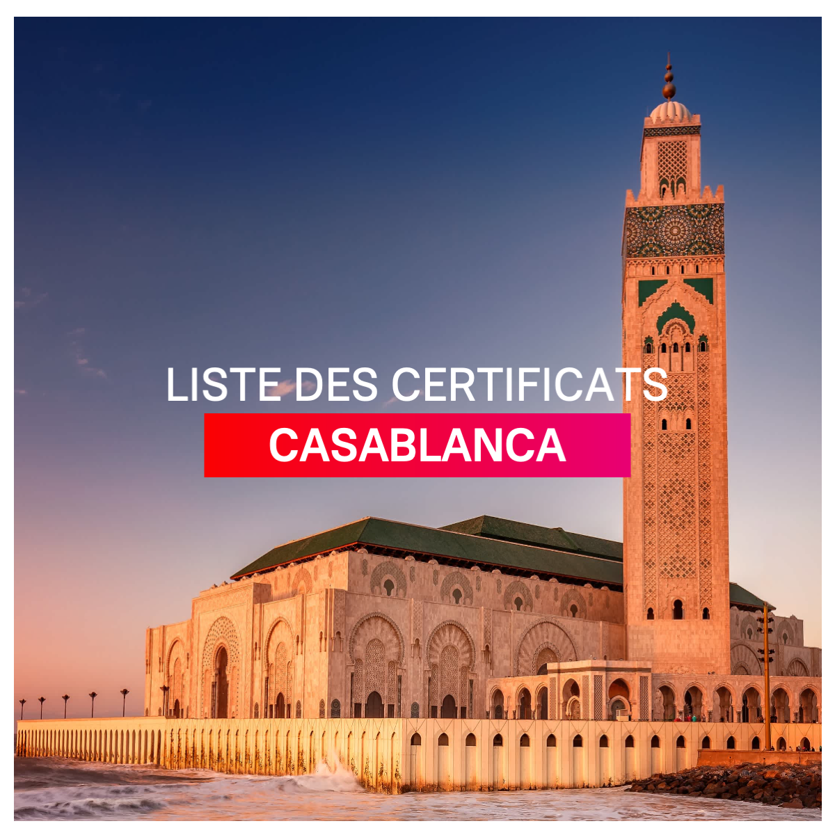 Liste des certificats Casablanca l mba.ma